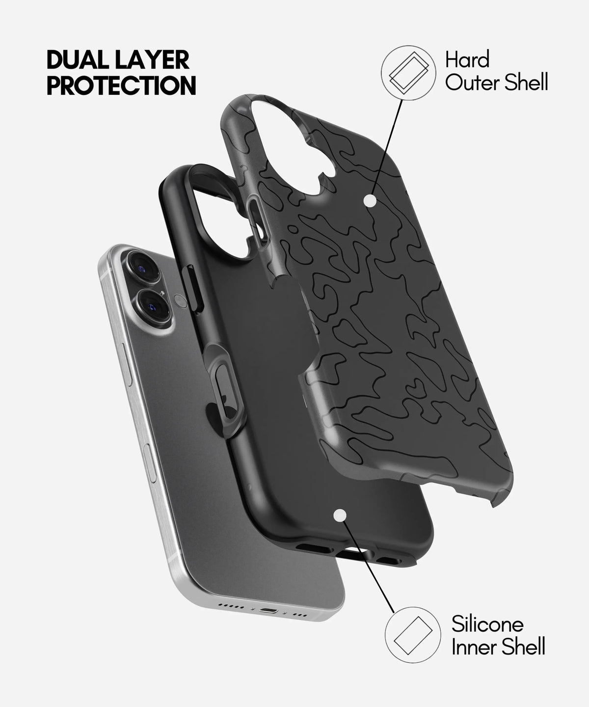Shadow Maze Premium Tough Shining Phone Case (Double Layer) Available For All iPhone Models