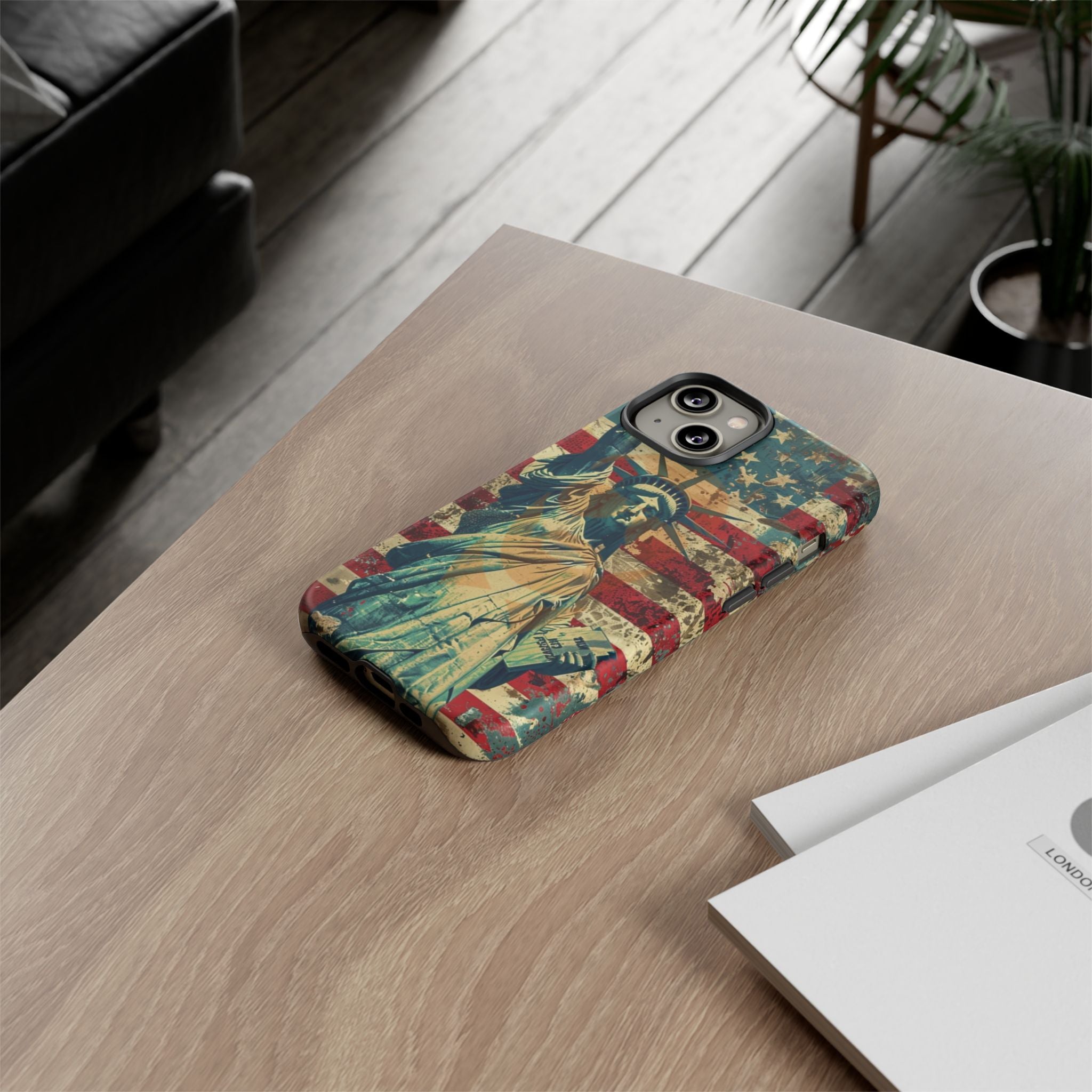 Vintage Liberty Premium Tough Shining Phone Case (Double Layer) Available For All iPhone Models
