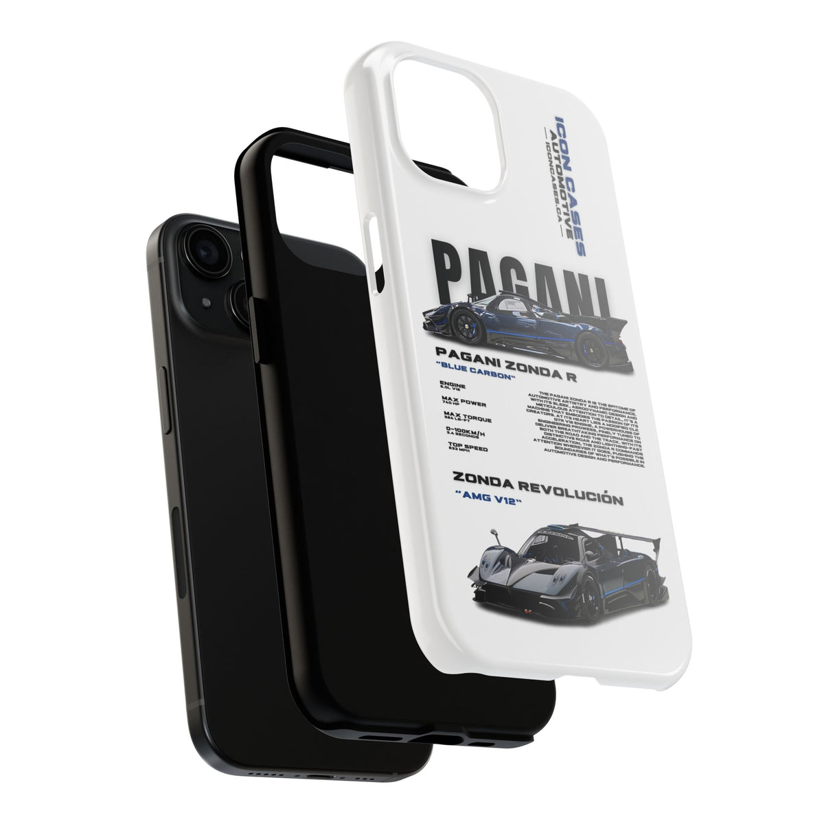Pagani Zonda R White Premium Tough Shining Phone Case (Double Layer) Available For All iPhone Models