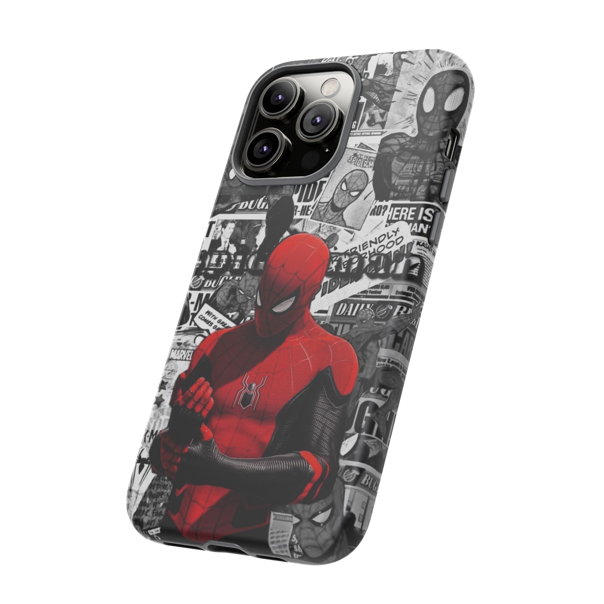 Red Mask Collage Premium Tough Shining Phone Case (Double Layer) Available For All iPhone Models