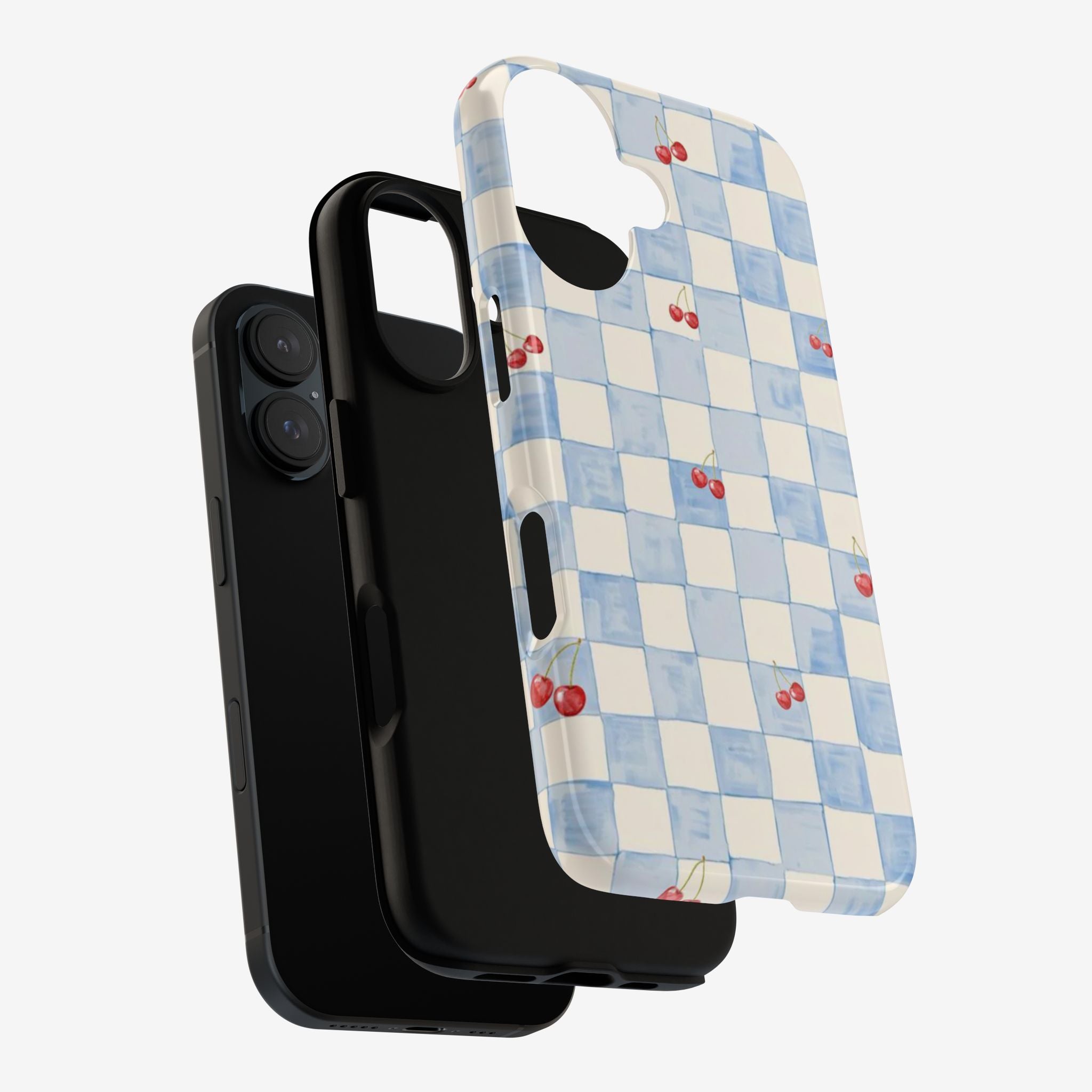 Cherry Check Tough Case  Available For All iPhone Models