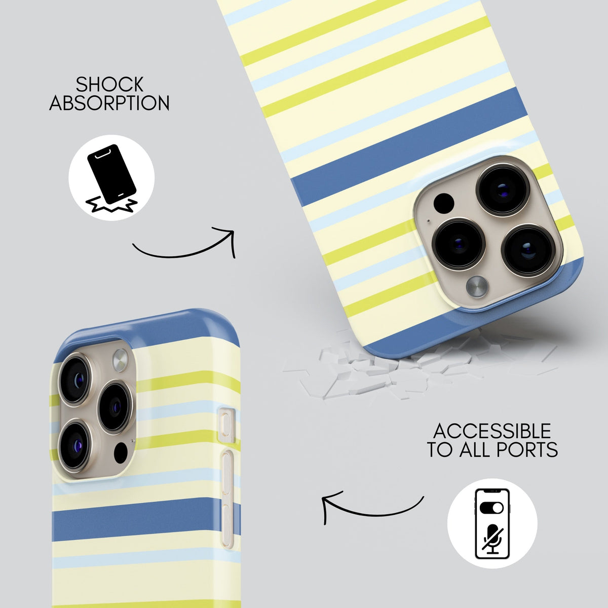 Preppy Premium Tough Shining Phone Case (Double Layer) Available For All iPhone Models