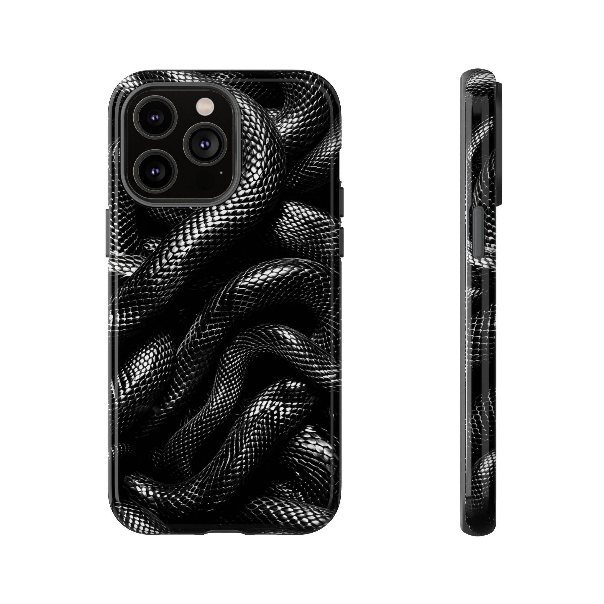 Black Snakes Premium Tough Shining Phone Case (Double Layer) Available For All iPhone Models