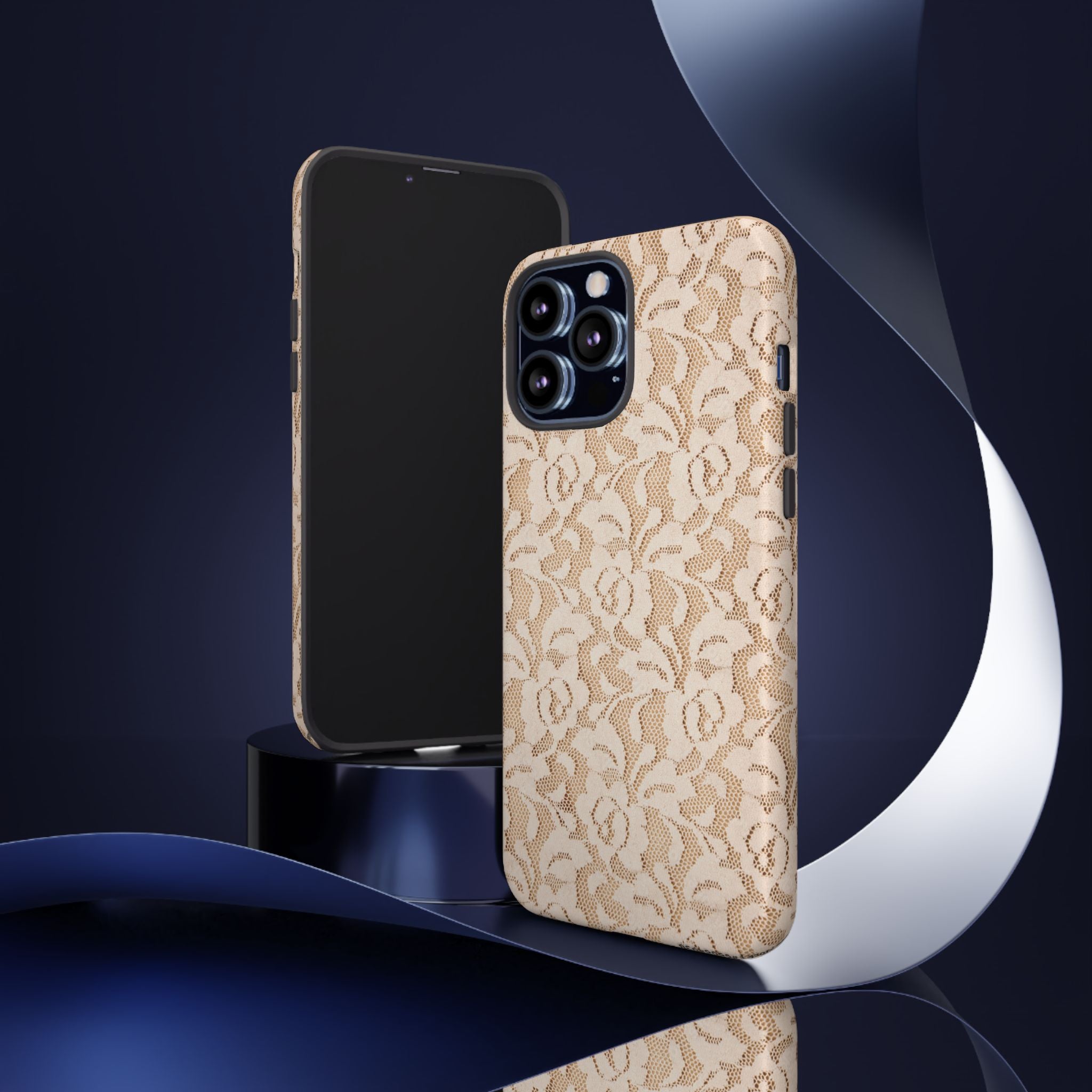 Coastal Toile Tough Case  Available For All iPhone Models