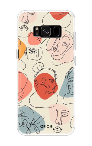 Abstract Faces Soft Cover for Samsung S8 Plus