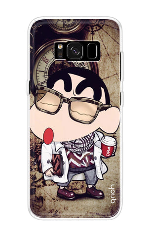 Nerdy Shinchan Soft Cover for Samsung S8 Plus