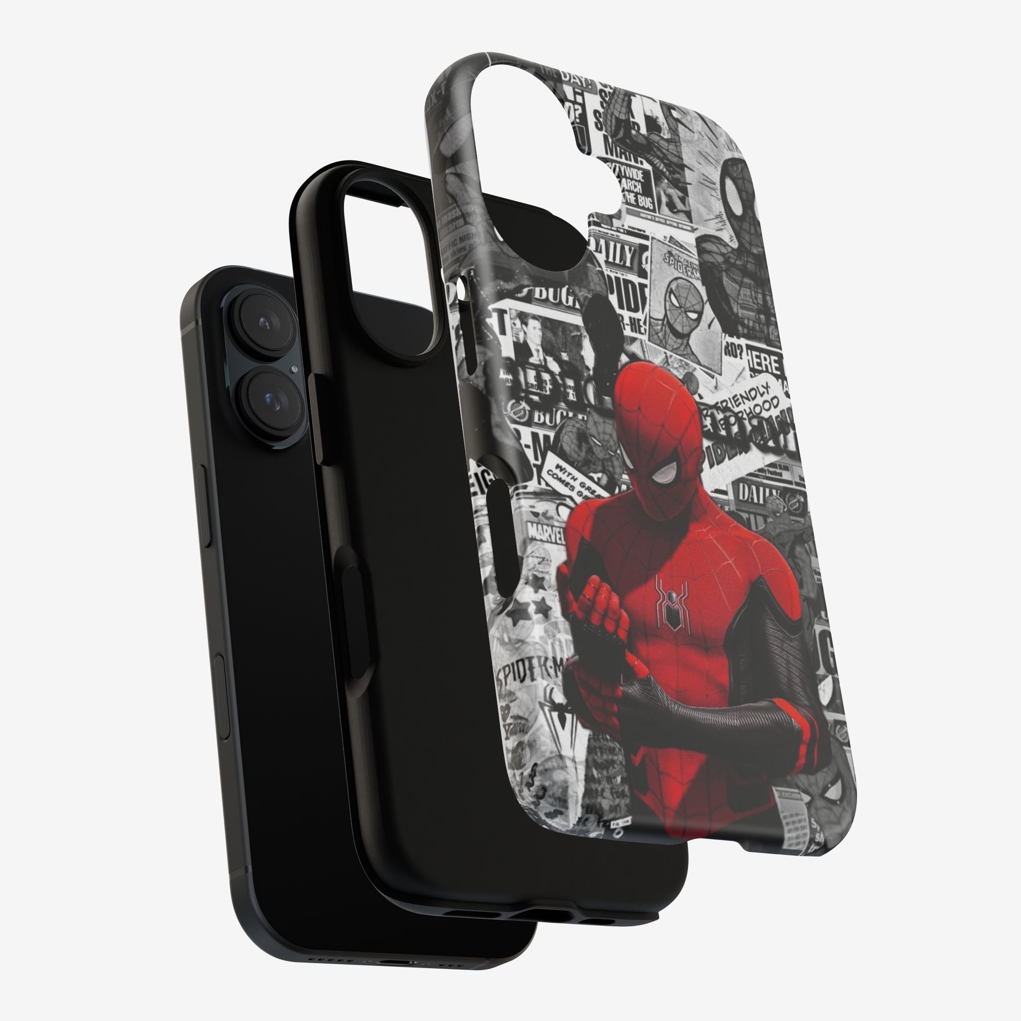 Red Mask Collage Premium Tough Shining Phone Case (Double Layer) Available For All iPhone Models