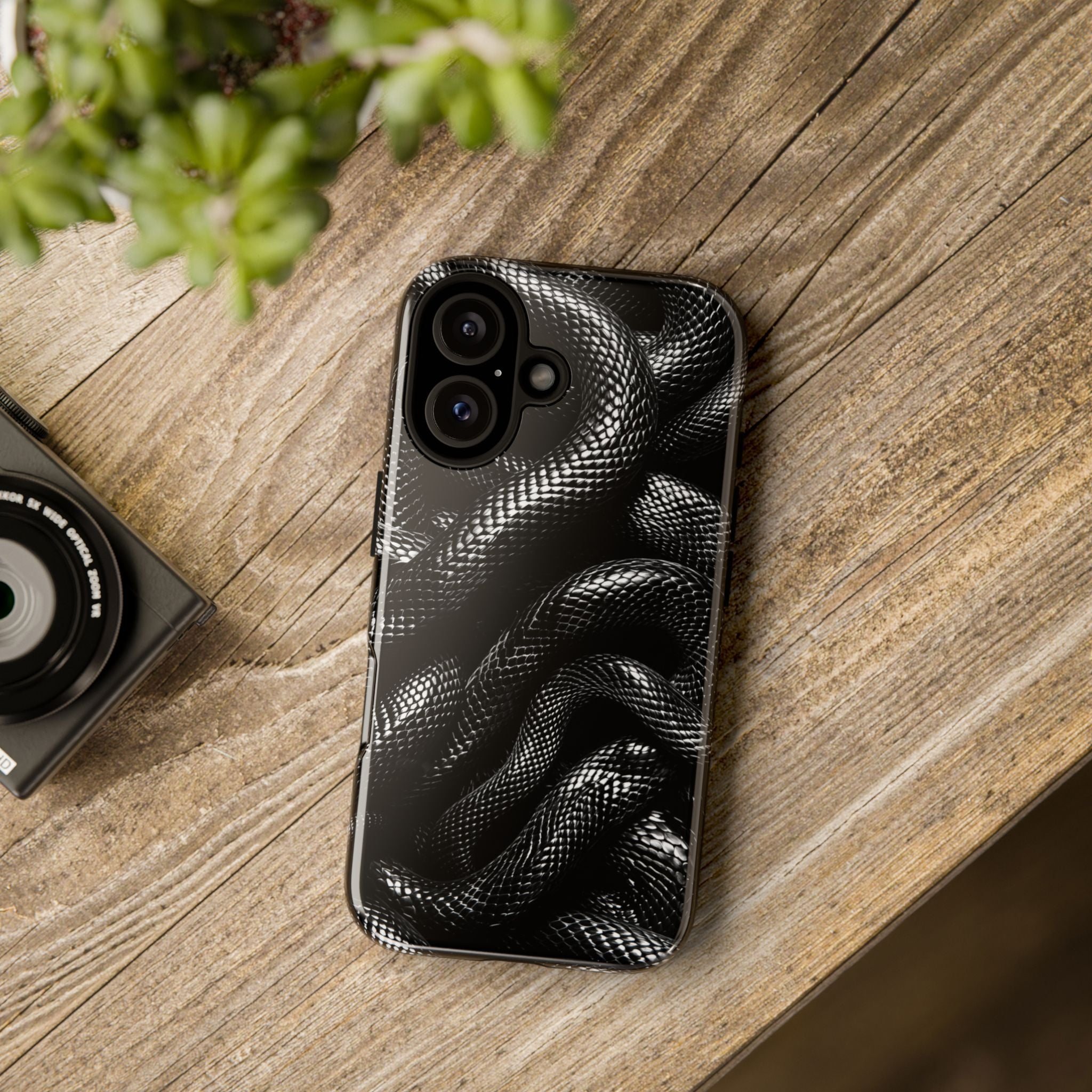 Black Snakes Premium Tough Shining Phone Case (Double Layer) Available For All iPhone Models