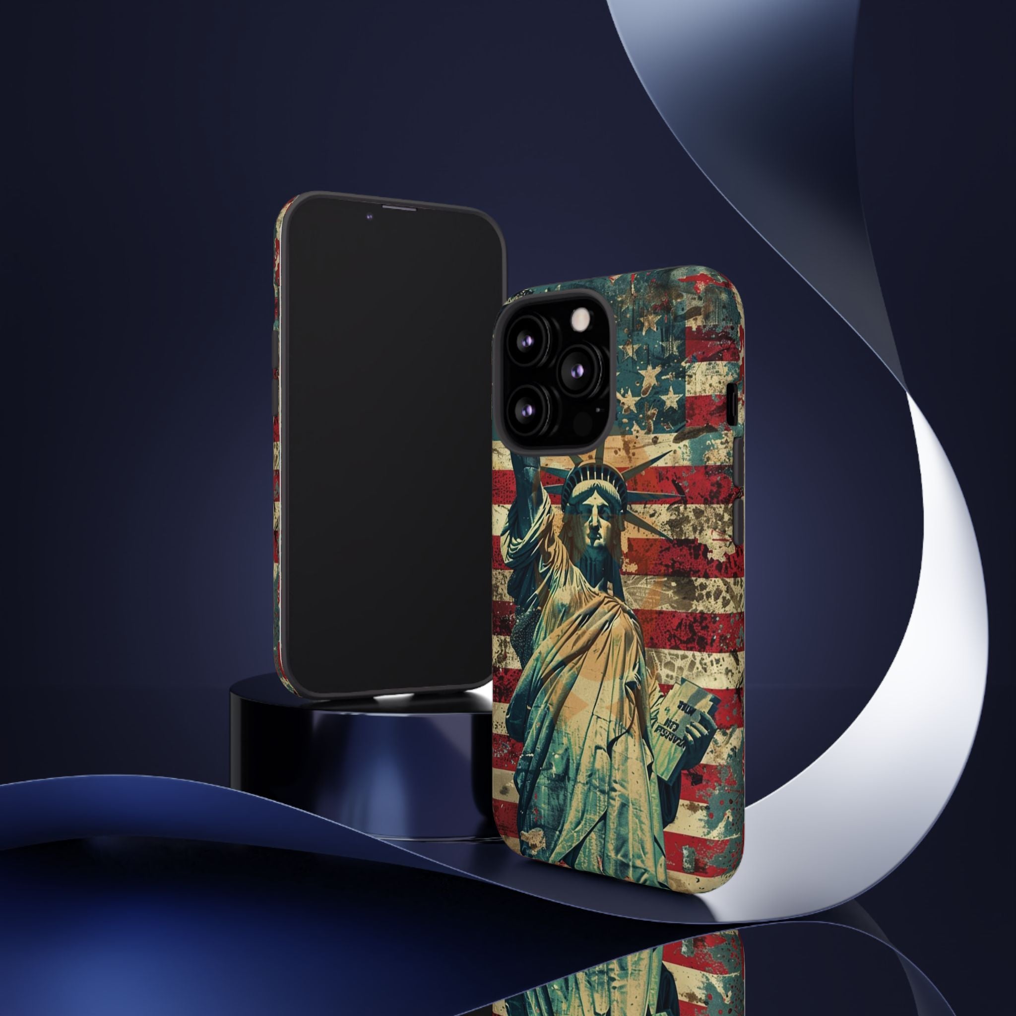 Vintage Liberty Premium Tough Shining Phone Case (Double Layer) Available For All iPhone Models