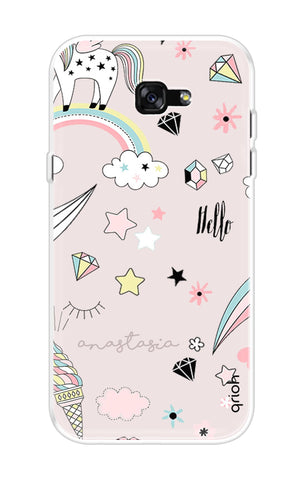 Unicorn Doodle Soft Cover For Samsung A7 2017
