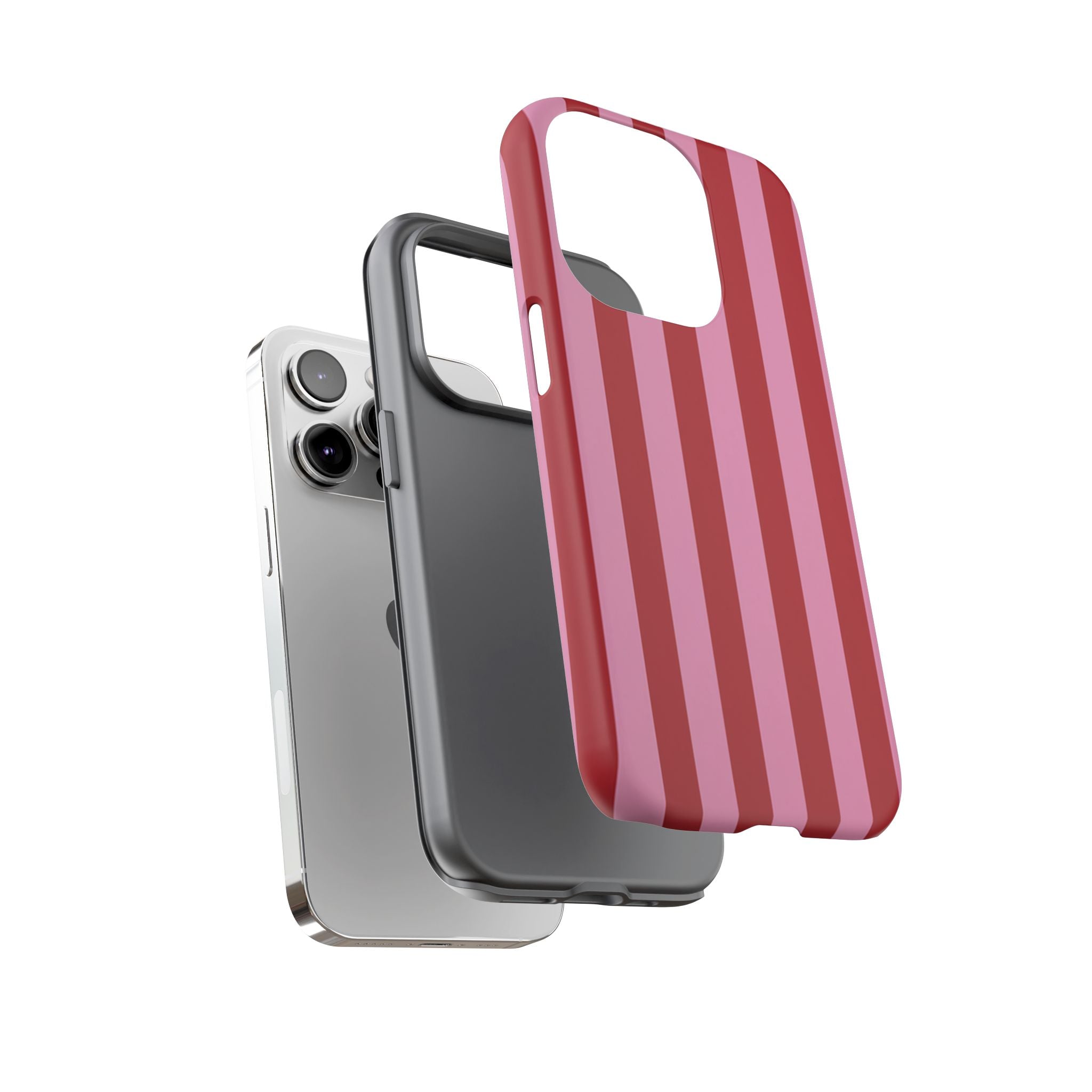 Pink Stripes Tough Case  Available For All iPhone Models