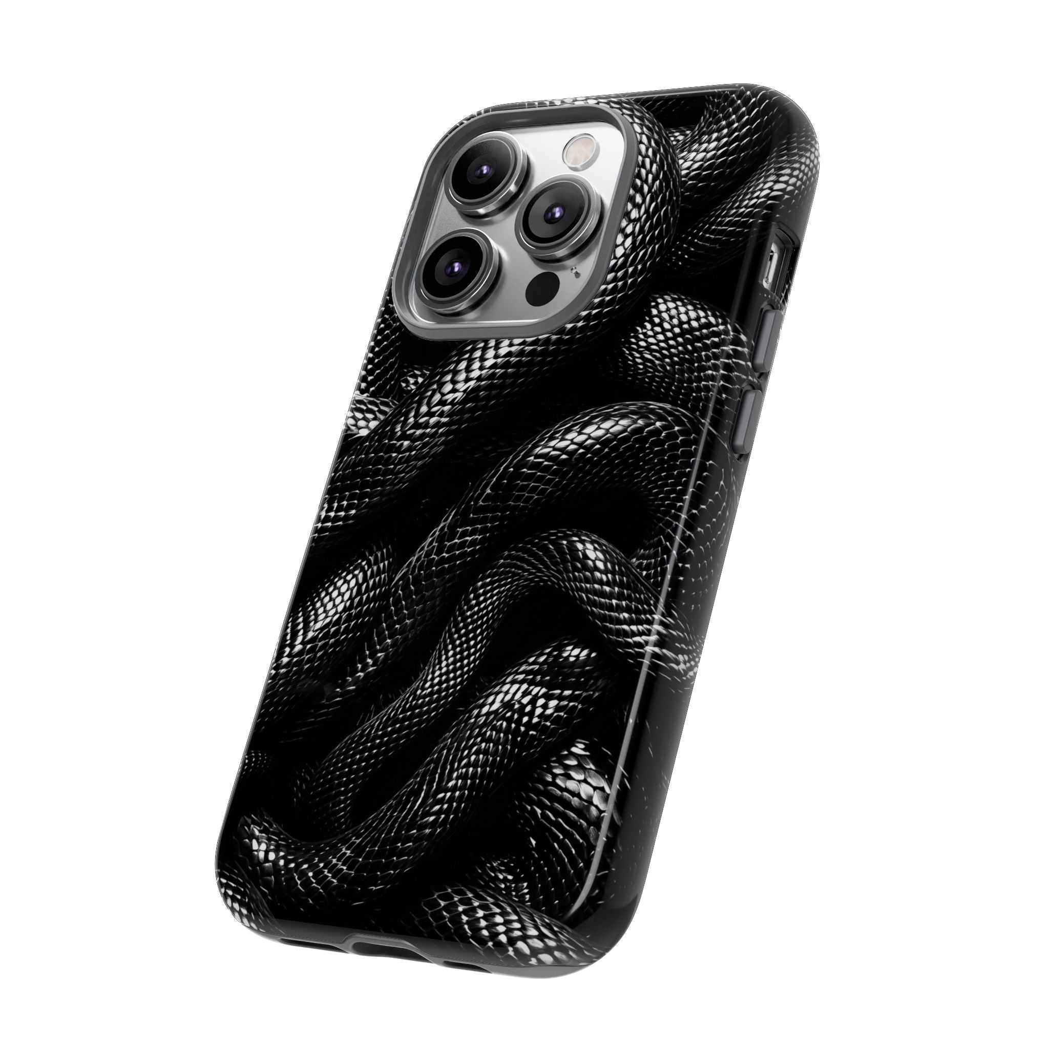Black Snakes Premium Tough Shining Phone Case (Double Layer) Available For All iPhone Models