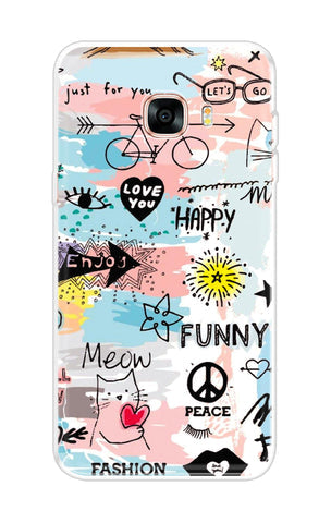Happy Doodle Soft Cover for Samsung C9 Pro