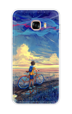 Riding Bicycle to Dreamland Soft Cover for Samsung C9 Pro