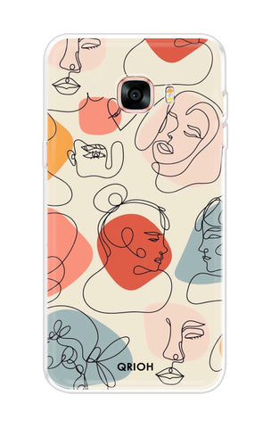 Abstract Faces Soft Cover for Samsung C9 Pro