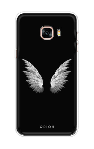 White Angel Wings Soft Cover for Samsung C9 Pro