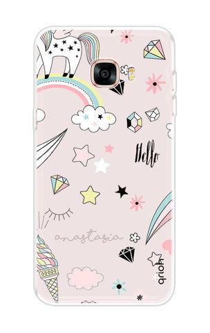 Unicorn Doodle Soft Cover For Samsung C9 Pro