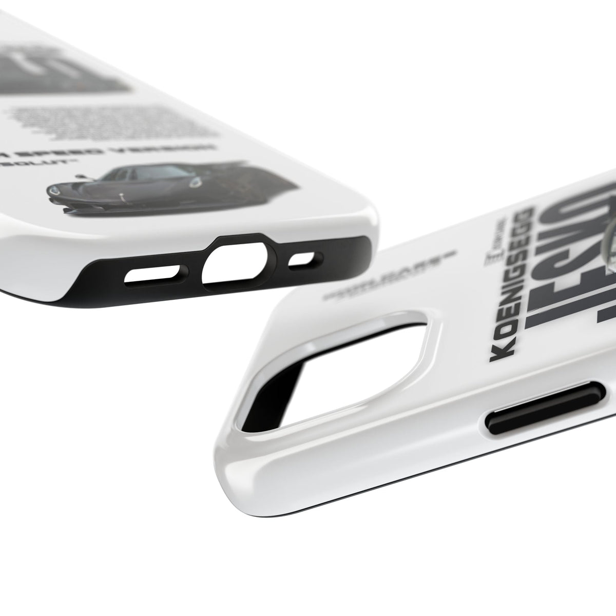 Koenigsegg Jesko White Premium Tough Shining Phone Case (Double Layer) Available For All iPhone Models