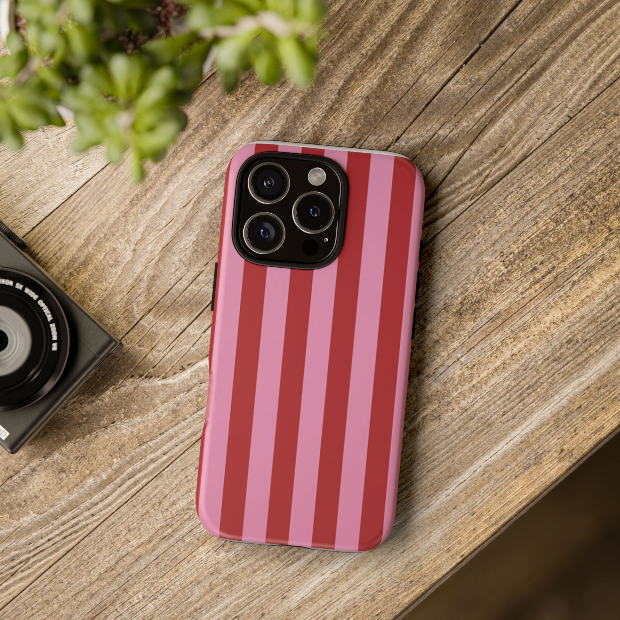 Pink Stripes Tough Case  Available For All iPhone Models