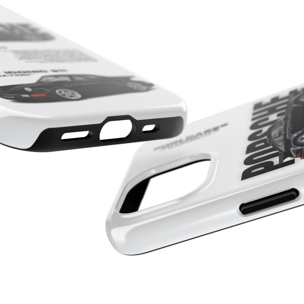 Porsche 911 (964) Turbo White Premium Tough Shining Phone Case (Double Layer) Available For All iPhone Models