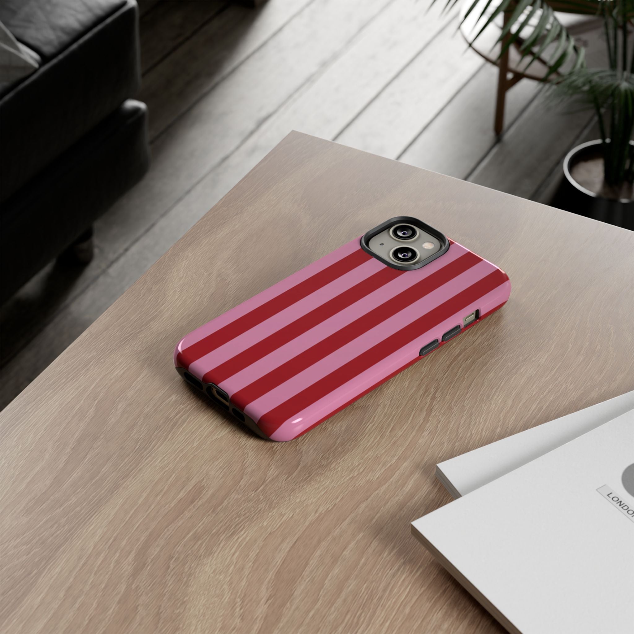 Pink Stripes Tough Case  Available For All iPhone Models