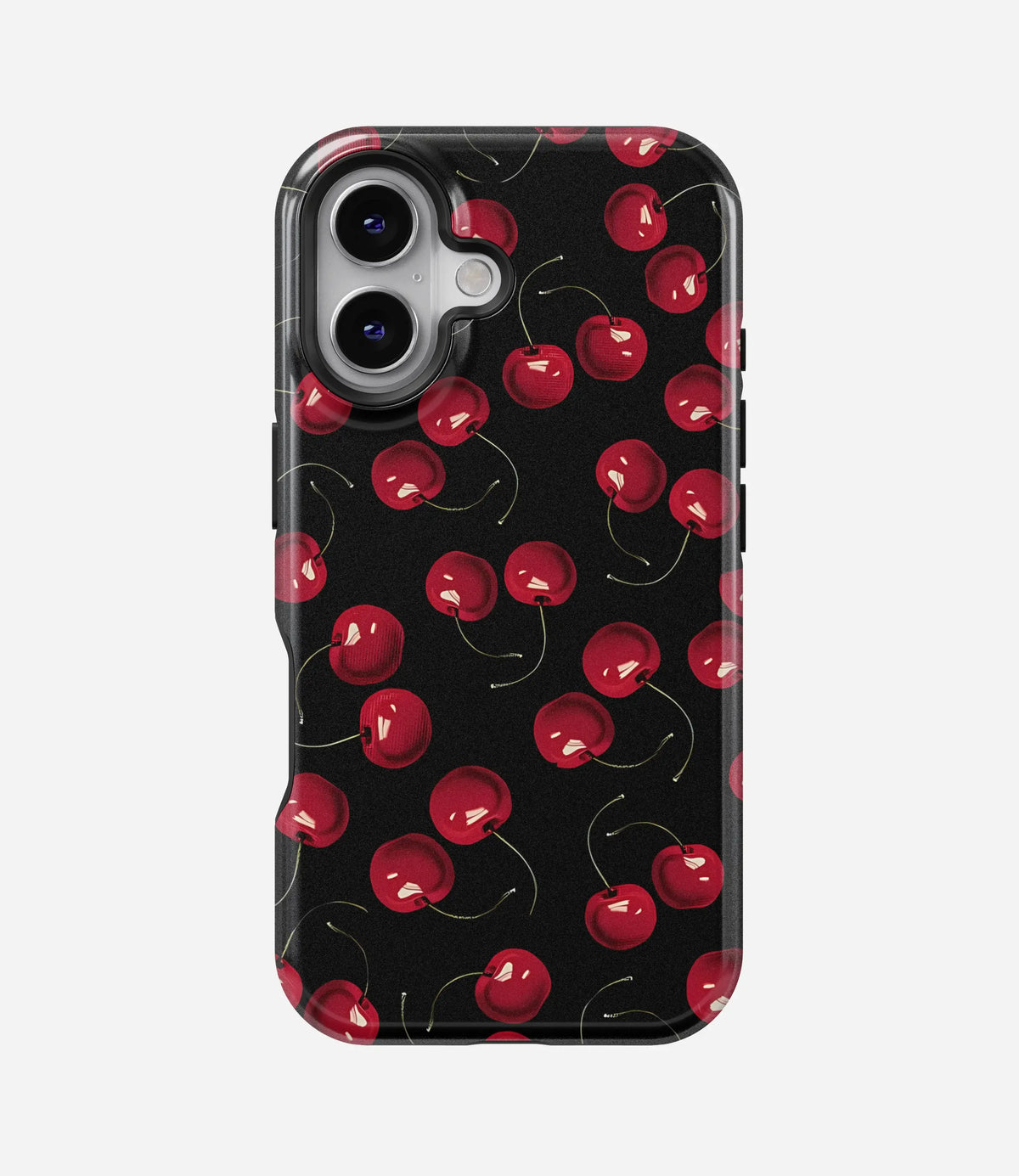 Midnight Cherries Premium Tough Shining Phone Case (Double Layer) Available For All iPhone Models