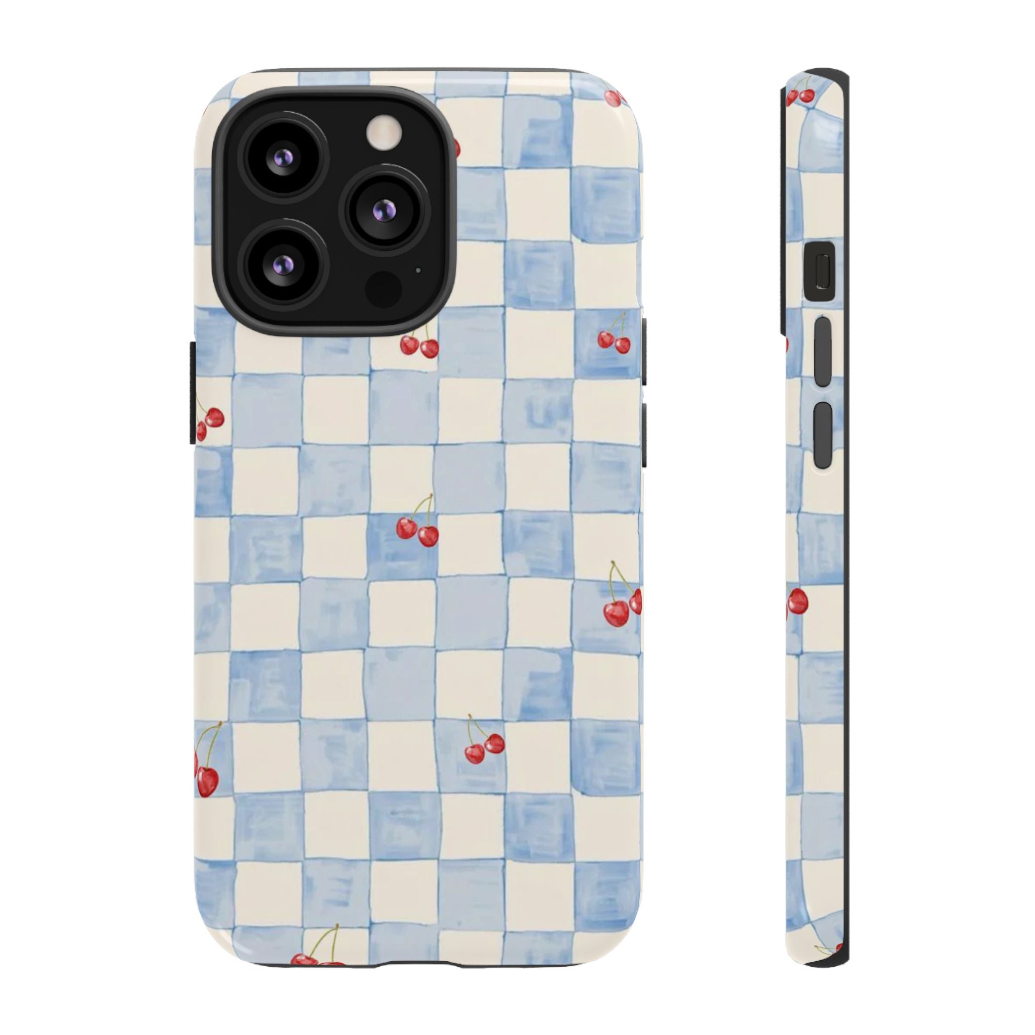 Cherry Check Tough Case  Available For All iPhone Models