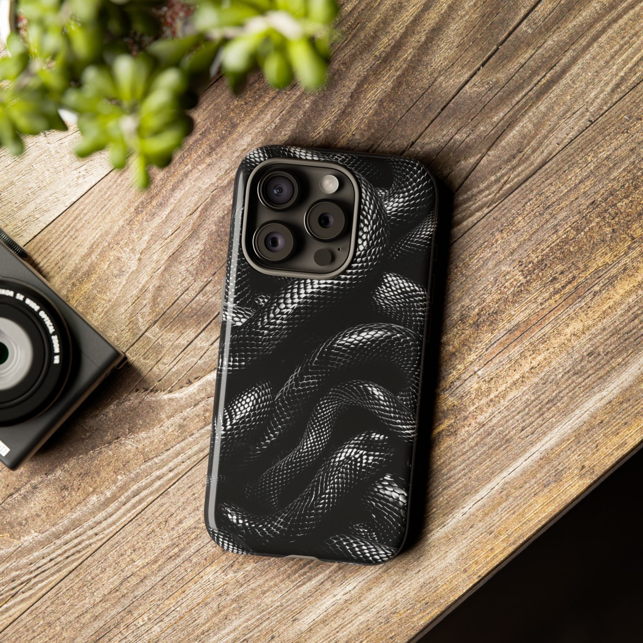 Black Snakes Premium Tough Shining Phone Case (Double Layer) Available For All iPhone Models