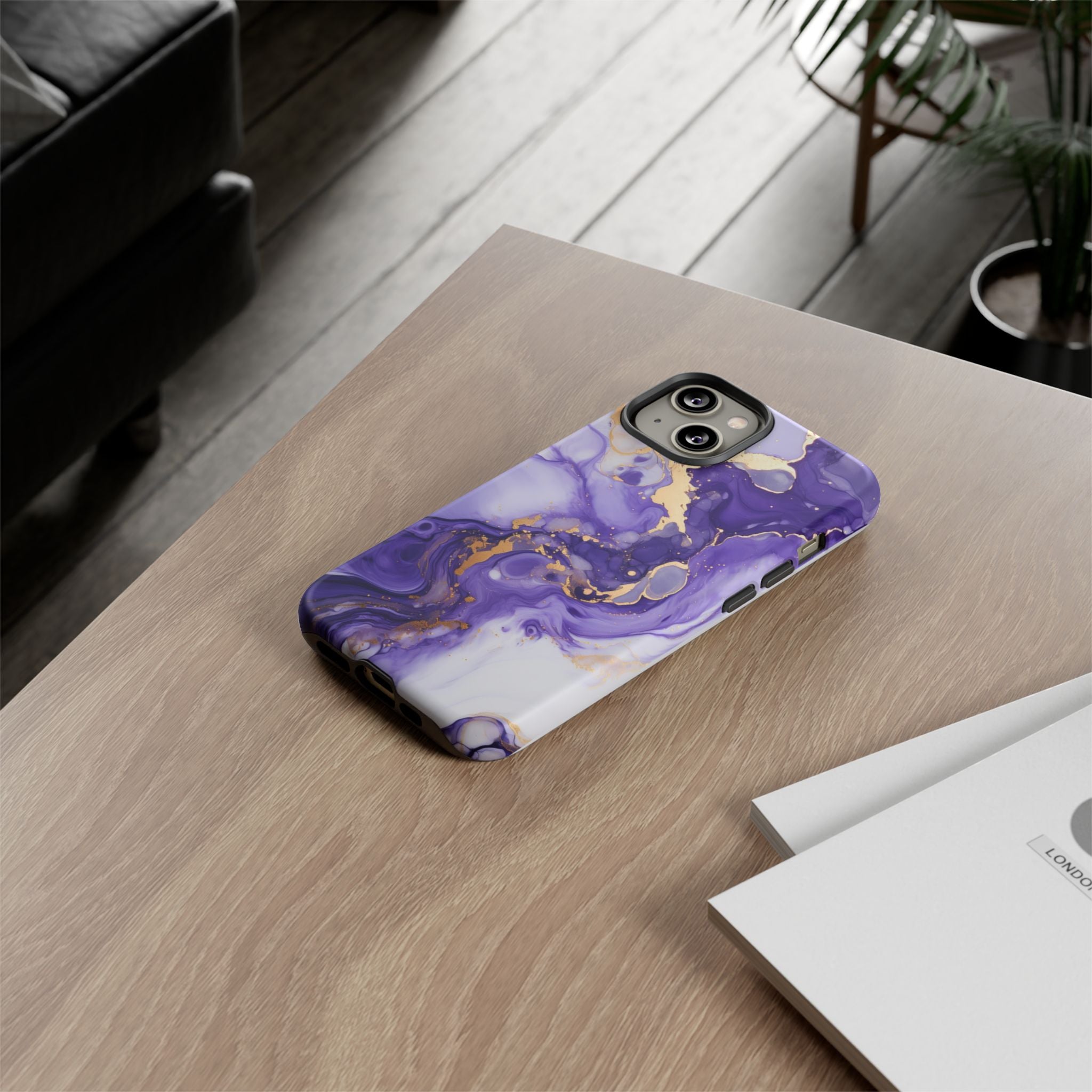 Violet Flow Premium Tough Shining Phone Case (Double Layer) Available For All iPhone Models
