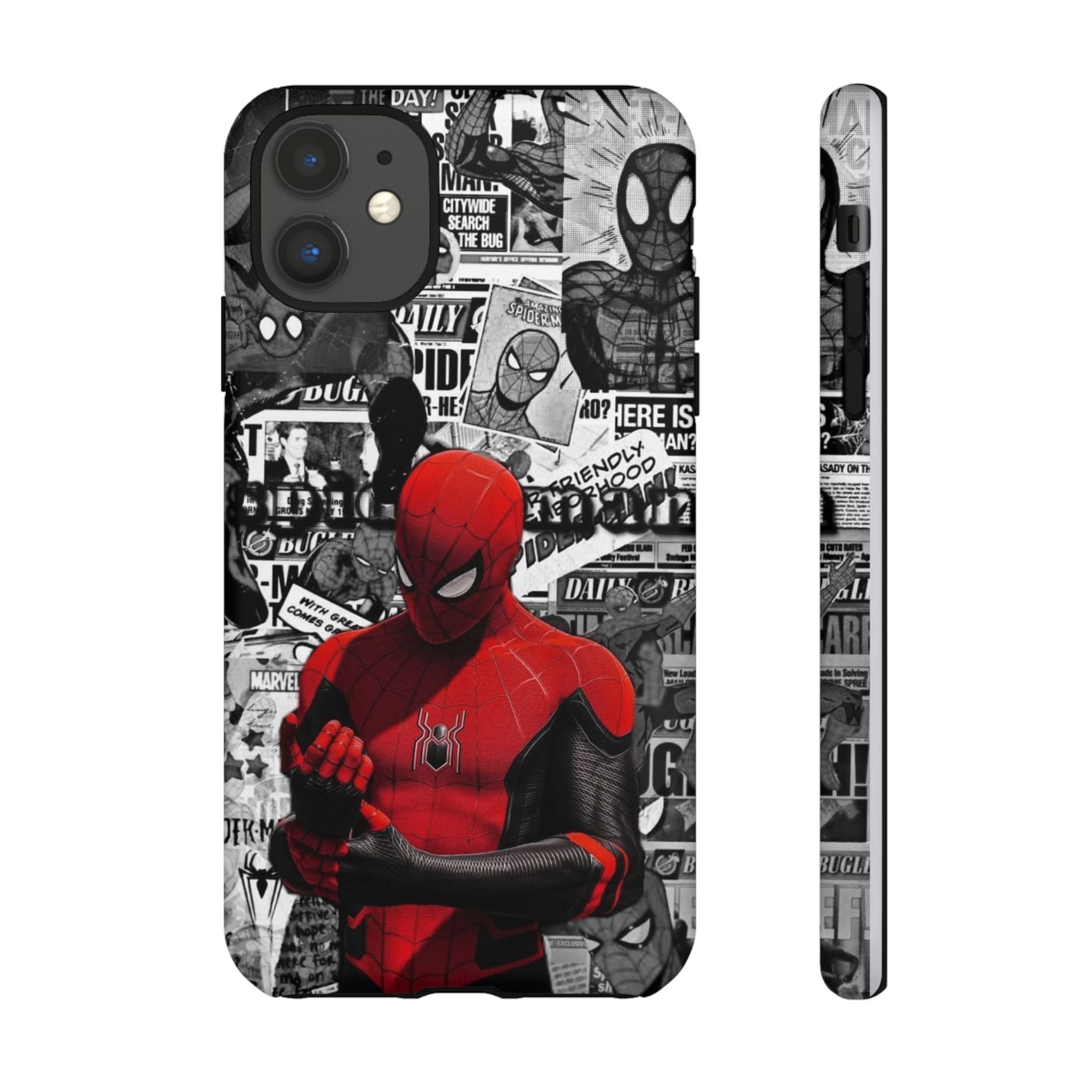 Red Mask Collage Premium Tough Shining Phone Case (Double Layer) Available For All iPhone Models