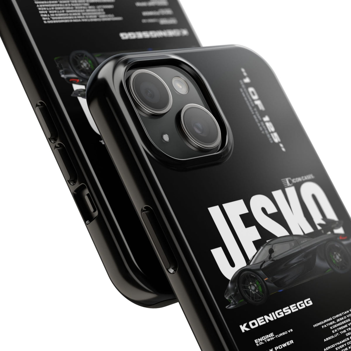 Koenigsegg Jesko Black Premium Tough Shining Phone Case (Double Layer) Available For All iPhone Models