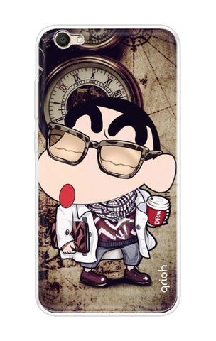 Nerdy Shinchan Soft Cover for Vivo V5