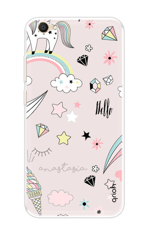 Unicorn Doodle Soft Cover For Vivo V5