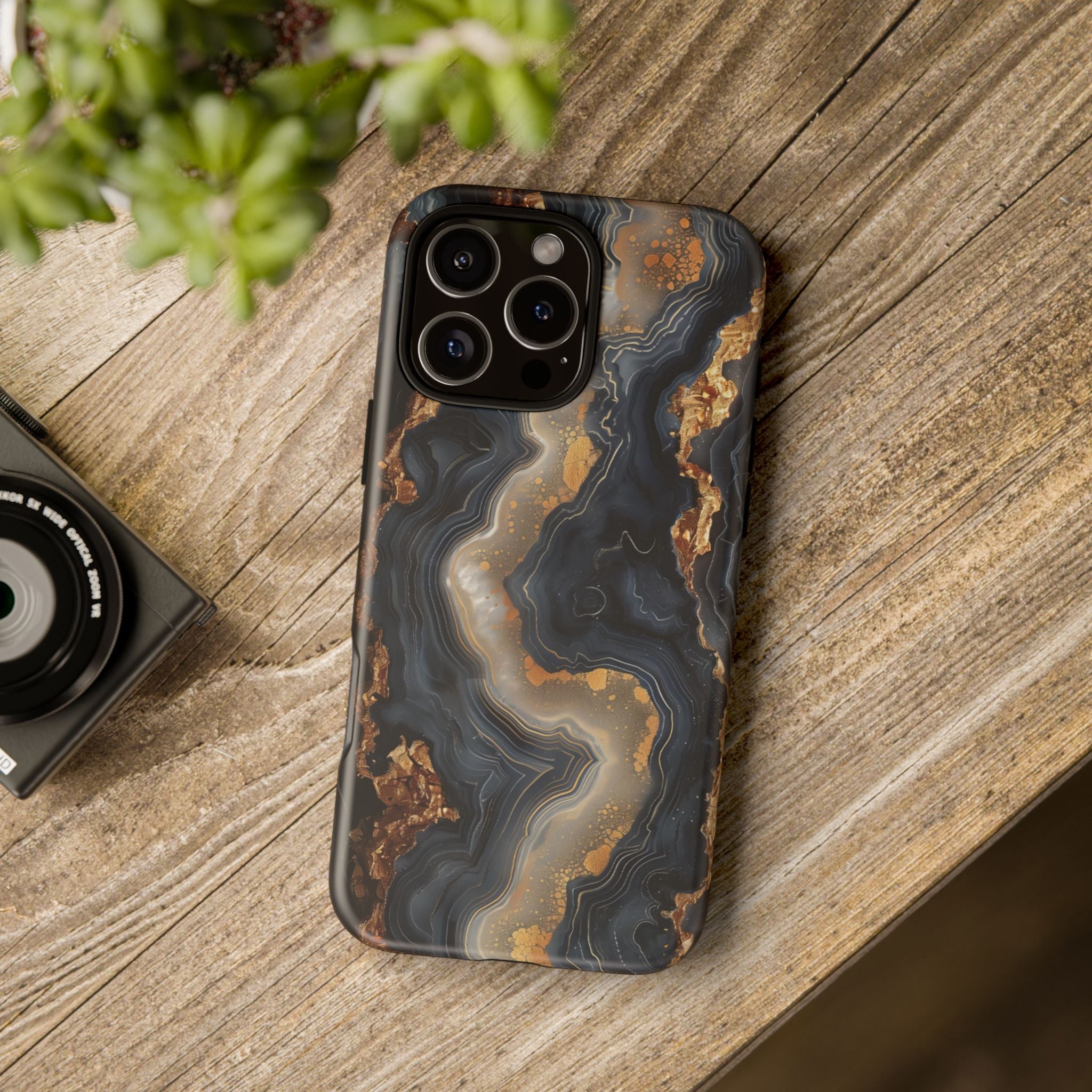 Midnight Agate Premium Tough Shining Phone Case (Double Layer) Available For All iPhone Models