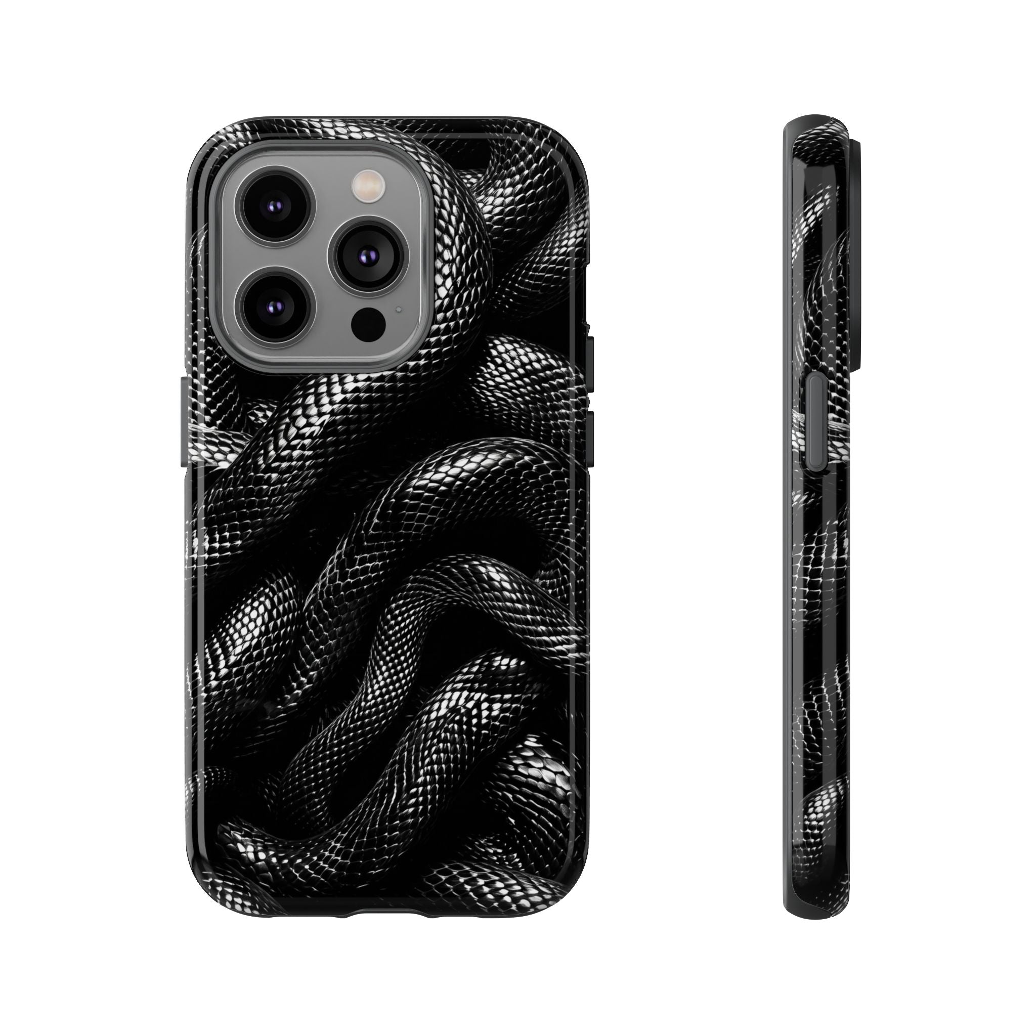 Black Snakes Premium Tough Shining Phone Case (Double Layer) Available For All iPhone Models