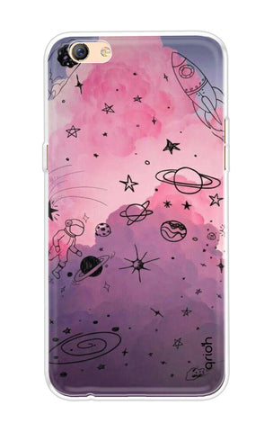 Space Doodles Art Soft Cover For Oppo F3 Plus