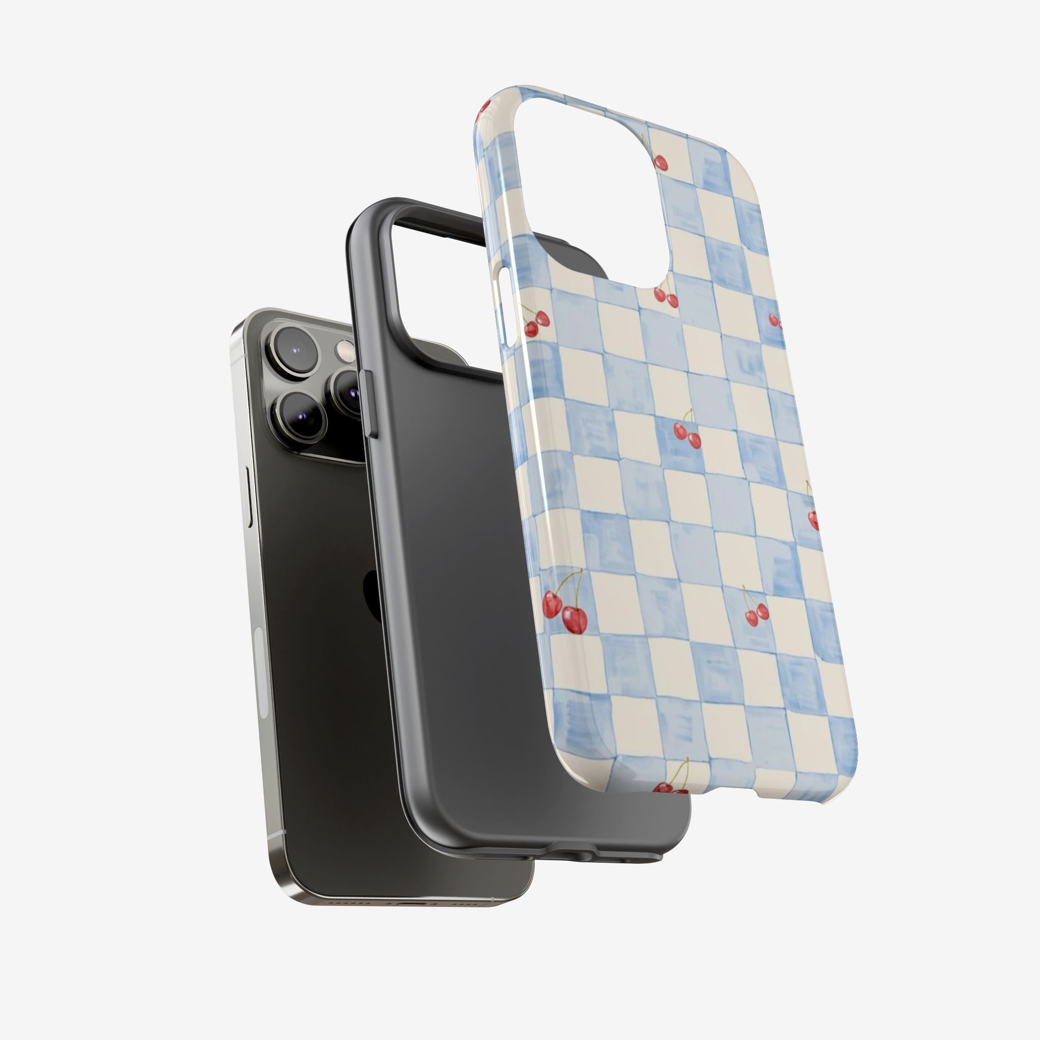 Cherry Check Tough Case  Available For All iPhone Models