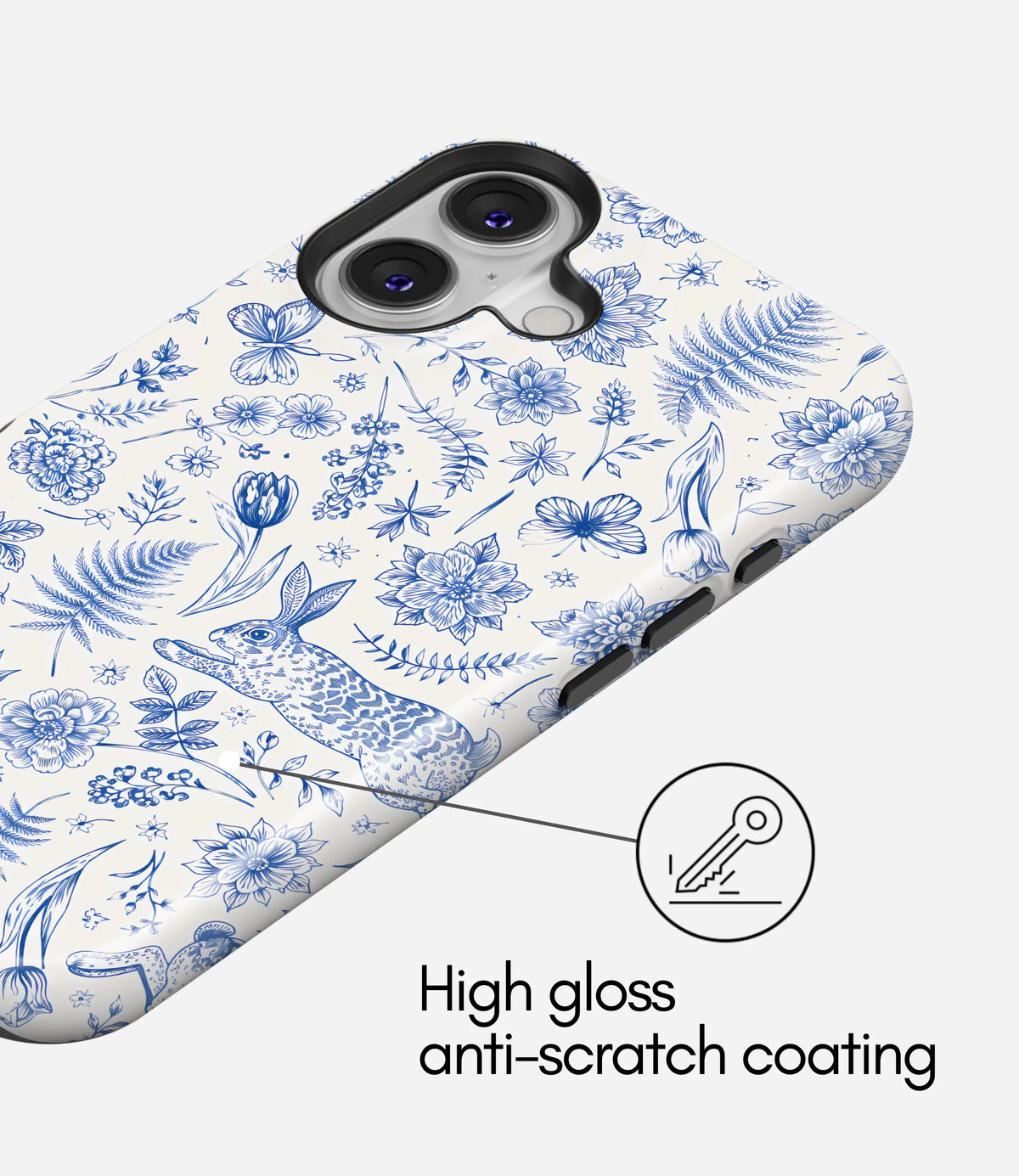 Wildflower Bunny Premium Tough Shining Phone Case (Double Layer) Available For All iPhone Models