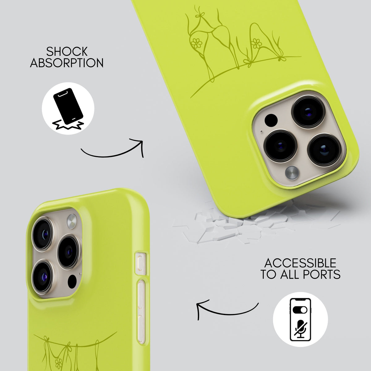 Green Tea Premium Tough Shining Phone Case (Double Layer) Available For All iPhone Models