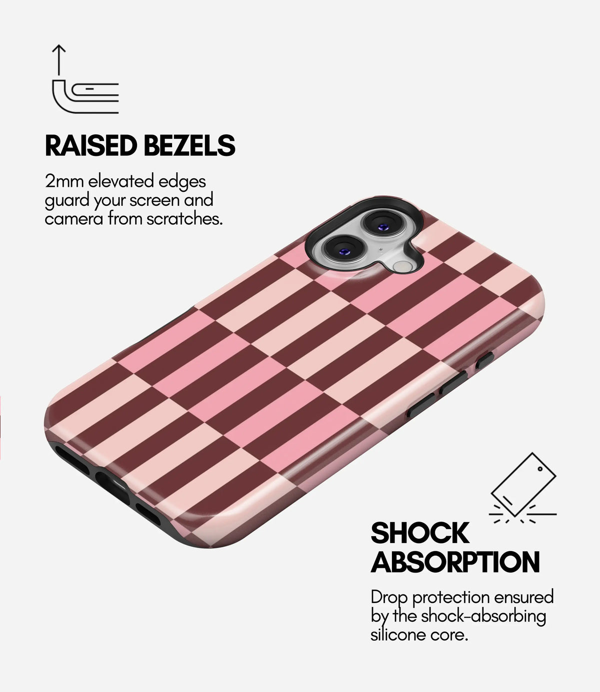 Neapolitan Check Premium Tough Shining Phone Case (Double Layer) Available For All iPhone Models