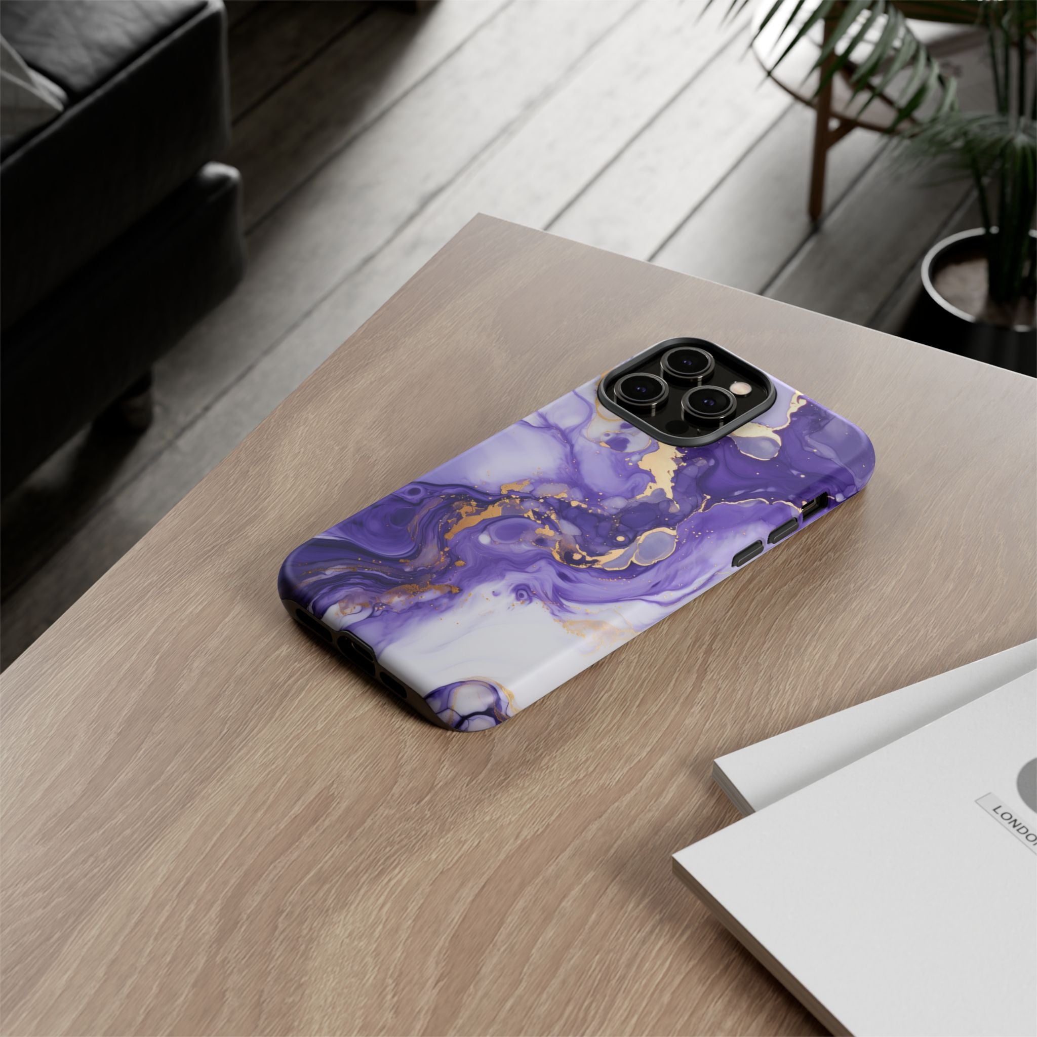 Violet Flow Premium Tough Shining Phone Case (Double Layer) Available For All iPhone Models