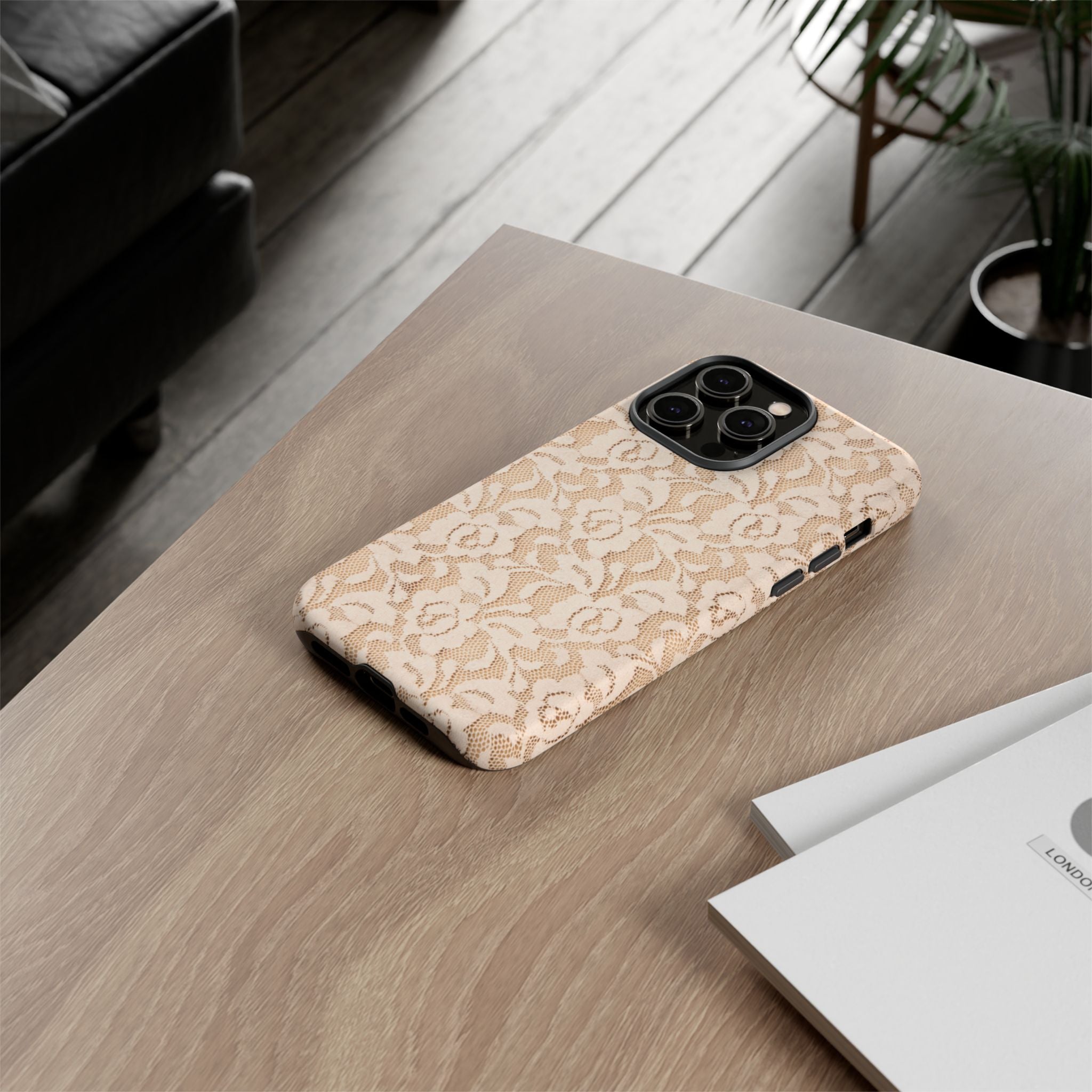 Coastal Toile Tough Case  Available For All iPhone Models