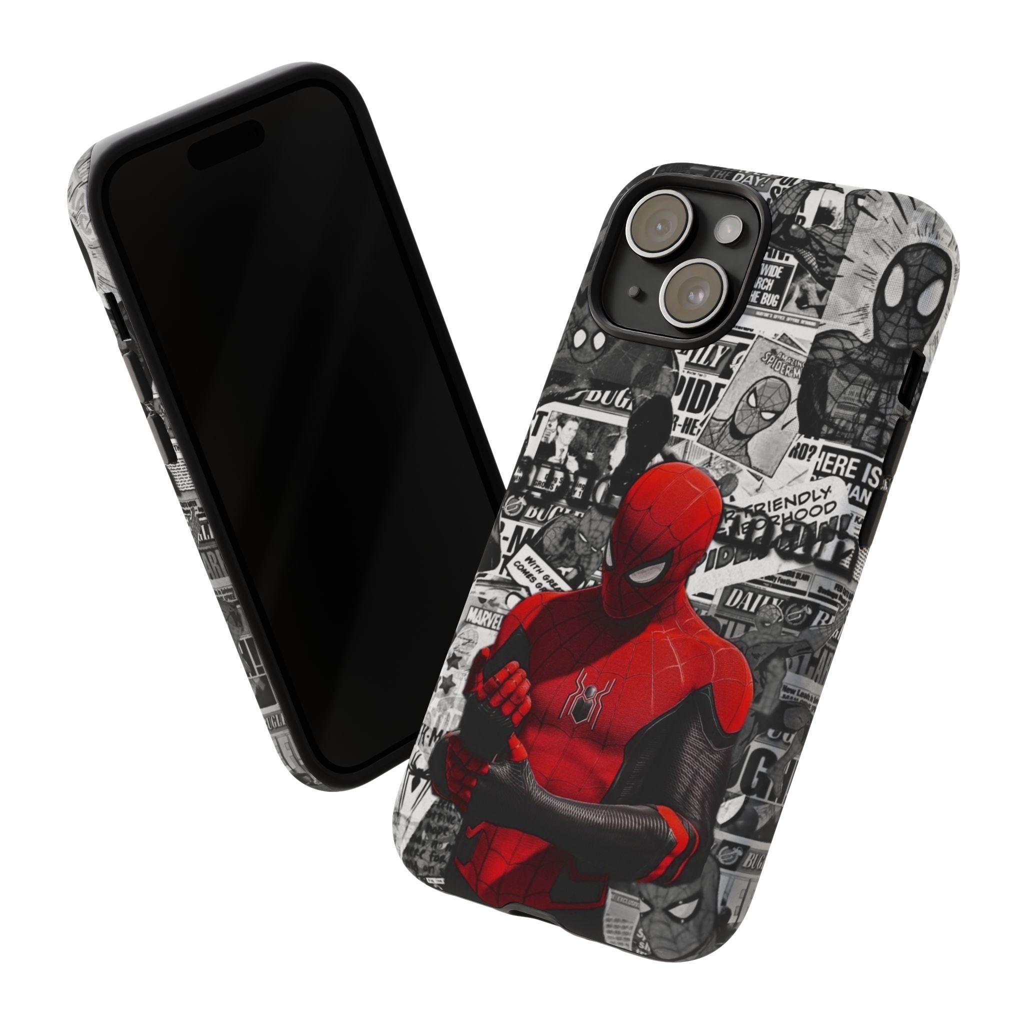 Red Mask Collage Premium Tough Shining Phone Case (Double Layer) Available For All iPhone Models