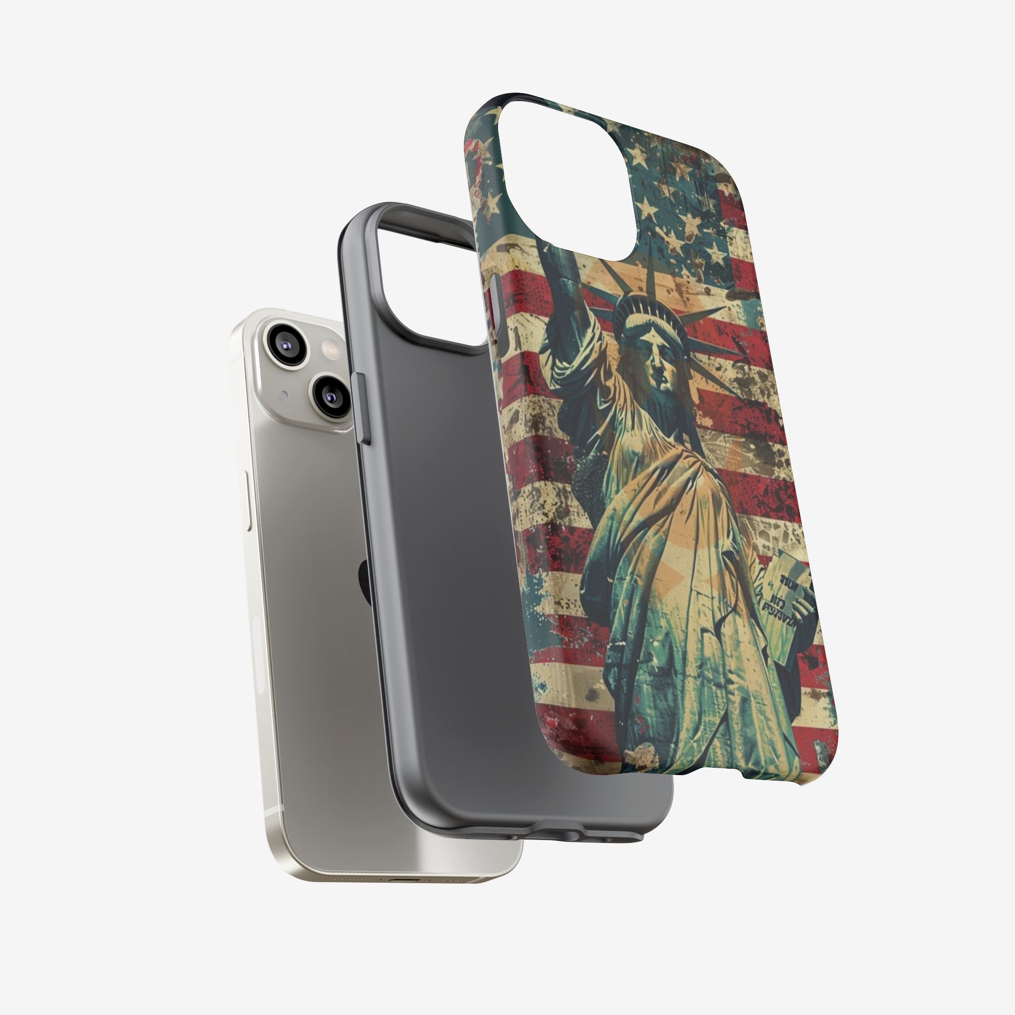 Vintage Liberty Premium Tough Shining Phone Case (Double Layer) Available For All iPhone Models