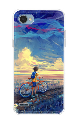 Riding Bicycle to Dreamland Soft Cover for LG Q6