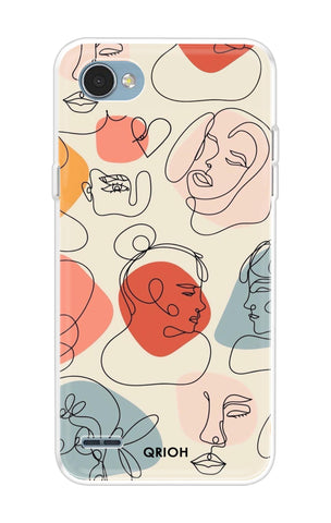 Abstract Faces Soft Cover for LG Q6