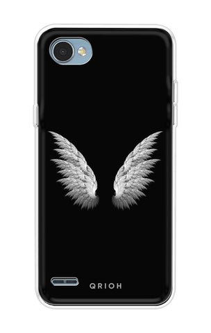 White Angel Wings Soft Cover for LG Q6