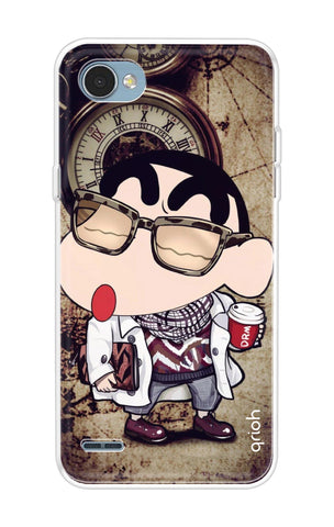 Nerdy Shinchan Soft Cover for LG Q6