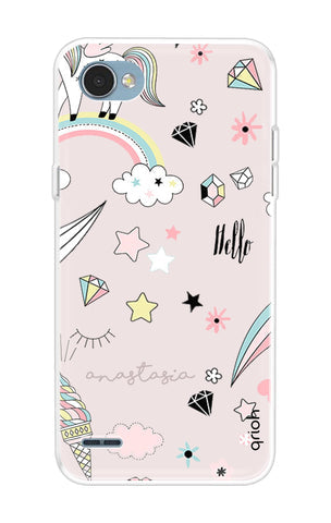 Unicorn Doodle Soft Cover For LG Q6