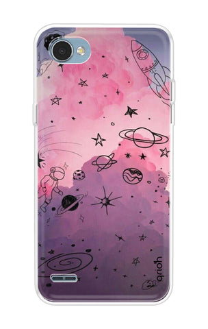 Space Doodles Art Soft Cover For LG Q6